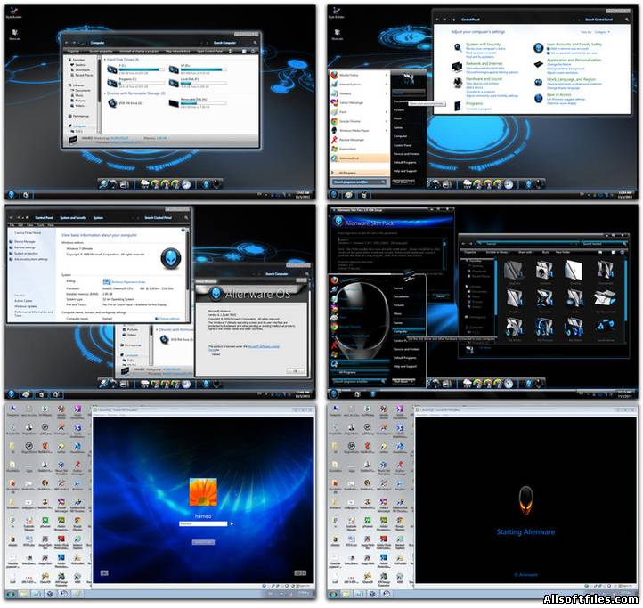 Alienware Skin Pack 1.0 for Windows 7 [x86/x64]