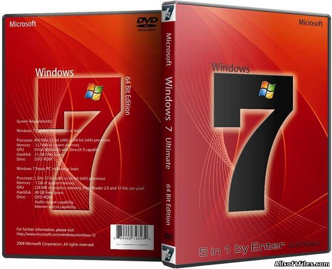 Windows 7 Sp1 x64 5 в 1 by Enter + [2012/Русская]