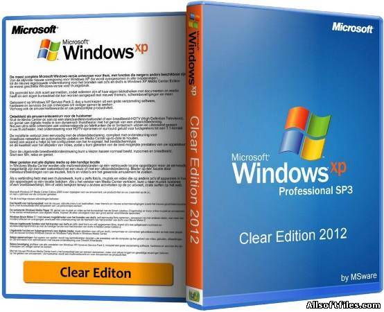 Windows XP SP3 Professional Edition by MSware [Clear 2012/RUS]