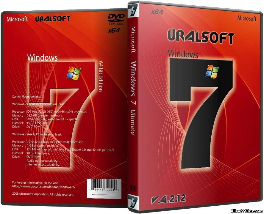 Windows 7 Ultimate UralSOFT v.4.2.12 x64 [2012 RUS]