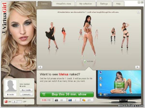 VirtuaGirl 1.1.0.16 [2012 ENG] -  стриптизерши на рабочем столе!