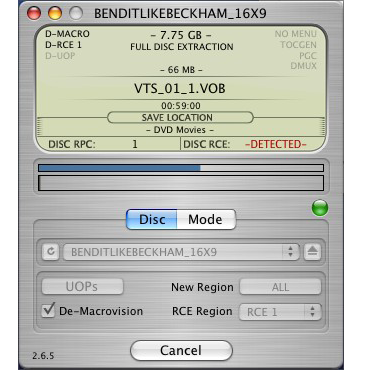 MacTheRipper - 2.6.6 - Копирование лицензионных DVD
