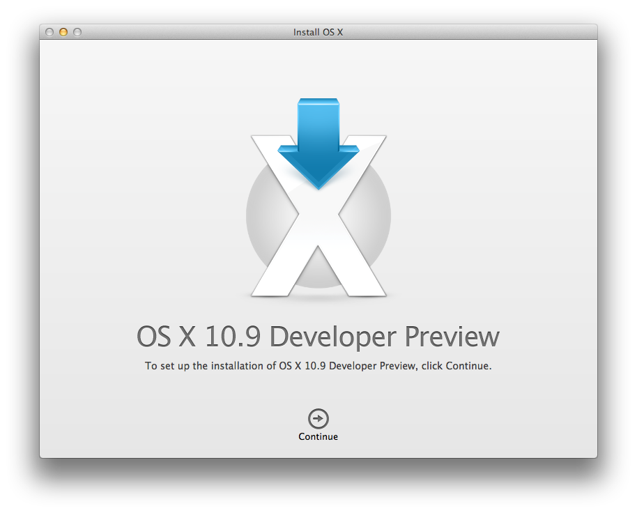 OS X 10.9 Mavericks Developer Preview 1 (13A476u)