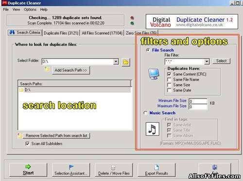 Duplicate Cleaner 3.2.1 free - очистка жесткого диска