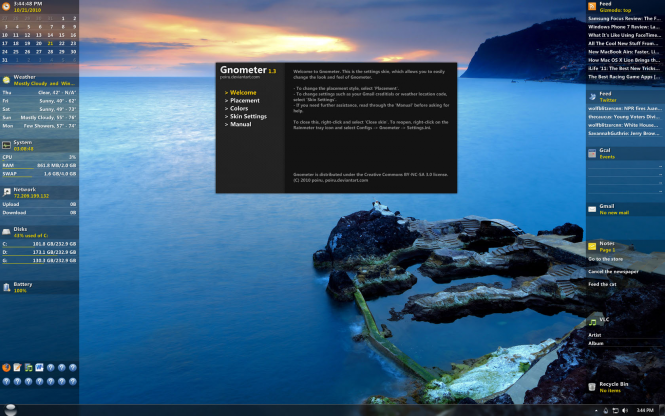 Rainmeter 3.0.1 r2151 - Гаджеты/виджеты для рабочего стола