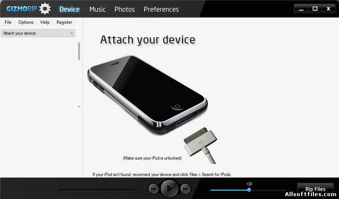 GizmoRip 4.0.1.3 - резервное копирование для устройств Apple
